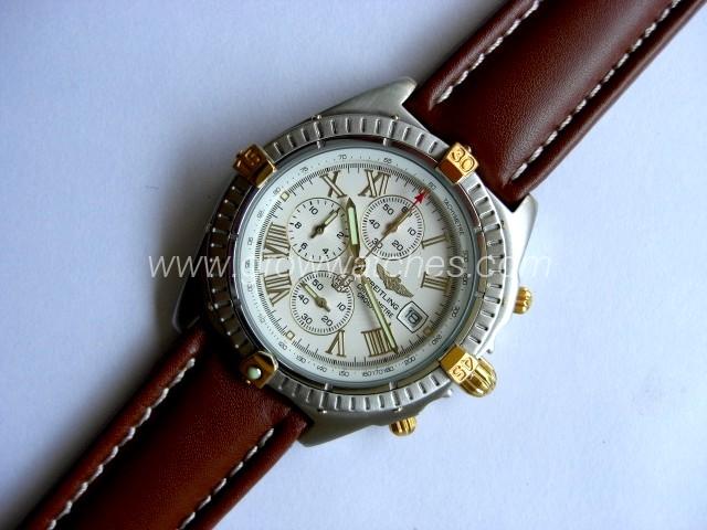 Decorated with fine workmanship rectangular logo breitling replica watches brand logo and hour markers on the black plate and printed with the words 